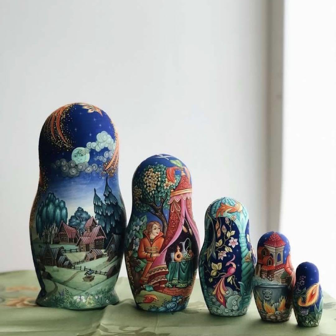 Amazon | ロシア雑貨民話マトリョーシカ5P「せむしの仔馬